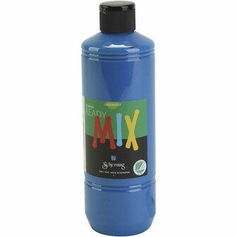 Plakaatverf - Primair Blauw - Waterbasis Verf - 500ml - Schjerning - Milieuvriendelijk