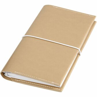 Planner - Bulletjournal Goud - Notitieboek - Kunstleer Planner - 10x18 cm Planner - Elastieksluiting - 1 Stuk