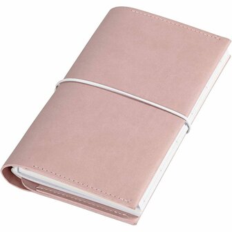 Planner / Bulletjournal, roze, afm 10x18x1,5 cm, elastieksluiting, 1 stuk