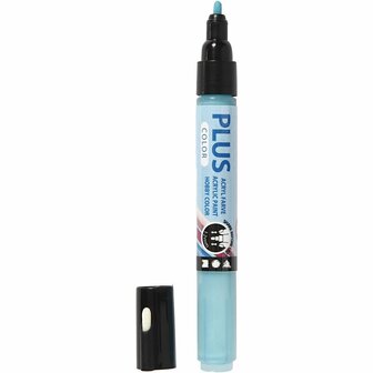 Acrylstift Turquoise - Acrylmarker - Verfstift - Multi Stift - Waterbasis Tekenstift - Stift Steen Papier Canvas Glas Porselein Plastic Hout Karton Metaal - Turquoise - Lijndikte 1-2mm - Plus Color
