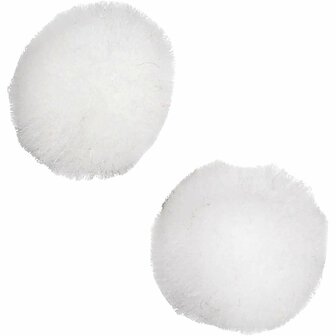 Witte Pom-Poms - Zachte DIY Pompons - Geschikt Voor Knutselen, Decoraties en Handwerk - Feestdecoratie - DIY Knutselen - Creatieve Accessoires - Diameter 15 mm - Set van 200 Stuks