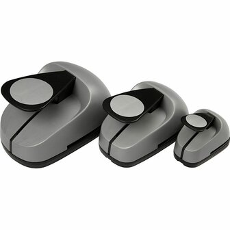 Ponsen Set - Figuurponsen - Cirkel - Strakke Rand - Decoratie - Kaarten Maken - 25+49+75mm - 3 stuks