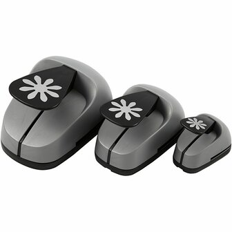Ponsen Set - Figuurponsen - Madelief - Decoratie - Kaarten Maken - 25+49+75mm - 3 stuks