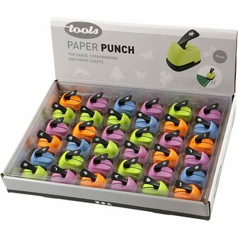 Ponsen - Hobbypons Set - DIY Ponsen Voor Papierdecoratie - Stansgereedschap Voor Creatieve Hobby&#039;s - Thema Ponsen Voor Knutselen - Kleine Ponsen Voor DIY - Variabele Papierponsen - 9 mm - 36 Stuks