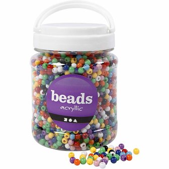 Pony Kralen - Diverse Kleuren - 6 mm - 425 gr - Populaire Grote Kralen Voor Sieraden Maken, DIY Creaties &amp; Knutselwerk