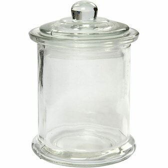 Glazen Pot - Pot met Deksel - DIY Bewaren - 8 cm Diameter Pot - 14,5 cm Hoog - Set van 10 Stuks