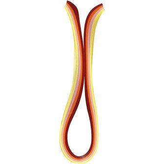 Quilling Stroken - Papieren Quilling Stroken - 78cm Lang - 5mm Breed - 100 Stuks - Oranje, Roze, Rood, Geel