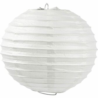 Rijstpapier Lamp Rond - Witte Papieren Hanglamp - Japanse Lampion 35 cm - Met Standaard - Ideaal Voor DIY Decoratie, Feestverlichting, Kamerstyling &amp; Creatieve Aanpassingen