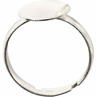Ring voor de vinger, verzilverd, 3 stuk