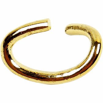 Ring, ovaal, verguld, dikte 0,7 mm, 50 stuk