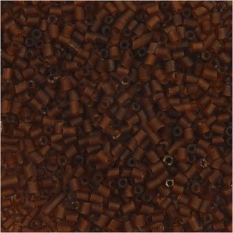 Rocailles 2-cut, bruin, d 1,7 mm, afm 15/0 , gatgrootte 0,5 mm, 500 gr/ 1 zak