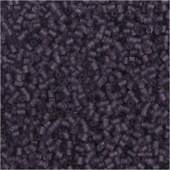 Rocailles 2-cut, frosted lila, d 1,7 mm, afm 15/0 , gatgrootte 0,5 mm, 25 gr/ 1 doos