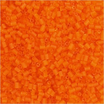 Rocailles 2-cut, transparant oranje, d 1,7 mm, afm 15/0 , gatgrootte 0,5 mm, 25 gr/ 1 doos