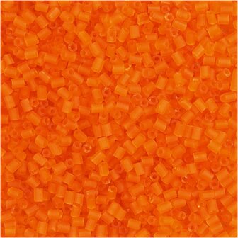 Rocailles 2-cut, transparant oranje, d 1,7 mm, afm 15/0 , gatgrootte 0,5 mm, 25 gr