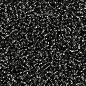 Rocailles, grey green, d 1,7 mm, afm 15/0 , gatgrootte 0,5-0,8 mm, 25 gr