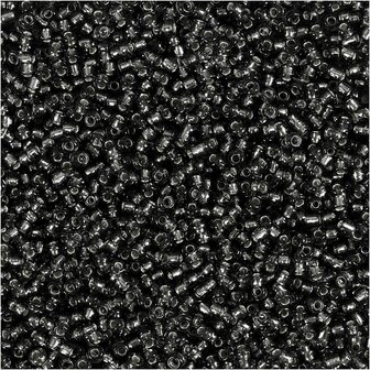 Rocailles, grey green, d 1,7 mm, afm 15/0 , gatgrootte 0,5-0,8 mm, 25 gr/ 1 doos