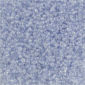 Rocailles, lichtblauw, d 1,7 mm, afm 15/0 , gatgrootte 0,5-0,8 mm, 25 gr/ 1 doos