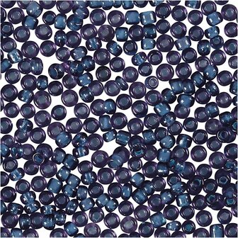 Rocailles, paars, d 1,7 mm, afm 15/0 , gatgrootte 0,5-0,8 mm, 25 gr