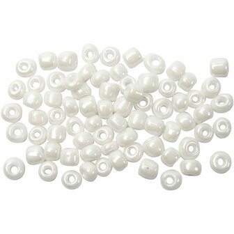 Rocailles - Parelmoer Glaskralen - 4mm DIY Knutsel Kralen - Hoogwaardige Fijnmazige Rijgkralen - Geschikt Voor Sieraden &amp; Handwerk - Klein &amp; Elegant - Gat 0,9-1,2mm - 500gr