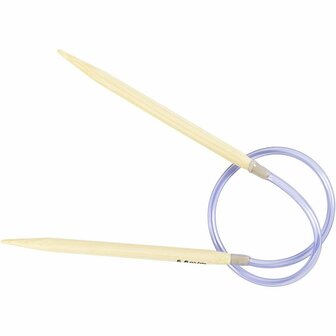 Rond Breinaalden - Flexibele Breinaalden - Bamboe - Dikte: 5,5mm - Lengte: 40cm - Creotime - 1 Stuk