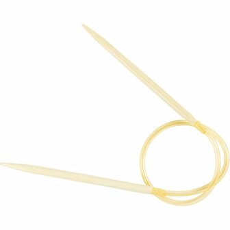 Rond Breinaalden - Flexibele Breinaalden - Bamboe - Dikte: 5mm - Lengte: 40cm - Creotime - 1 Stuk