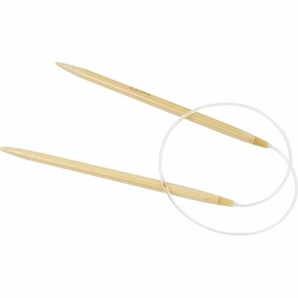 Rond Breinaalden - Flexibele Breinaalden - Bamboe - Dikte: 6,5mm - Lengte: 60cm - Creotime - 1 Stuk