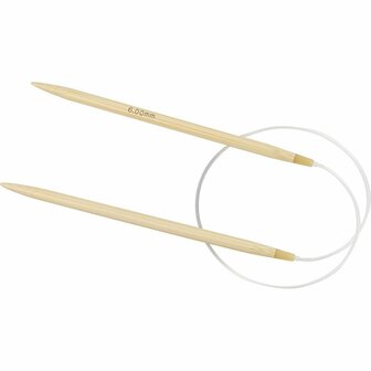 Rond Breinaalden - Flexibele Breinaalden - Hoogwaardige Bamboe - Voor DIY Breiwerken - Breinaalden Set - Breihobby - DIY Handwerk - Dikte 6 mm - Lengte 60 cm - 1 Paar