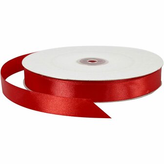 Satijnlint, rood, B: 20 mm, 100 m/ 1 rol