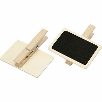 Schoolbord met wasknijpers, afm 6,8x4,7 cm, 6 stuk
