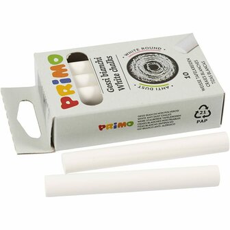 Schoolbord Krijtjes - Wit Krijt - Schoolartikelen - Leraar Kwaliteit - Krijtje 8cm - Pakje 10 Stuks