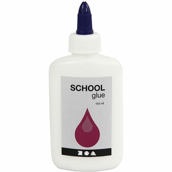 Schoollijm - Transparante Sterke Hobbylijm - Kindvriendelijk Voor Knutselen - DIY Papier- en Kartonlijm - Hoogwaardige Schoollijm - 100 ml - 1 fles