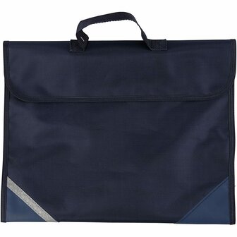Schooltas - Polyester Schooltas - 36x29 cm - 9cm Diepte - Donkerblauw - Reflecterende Tape