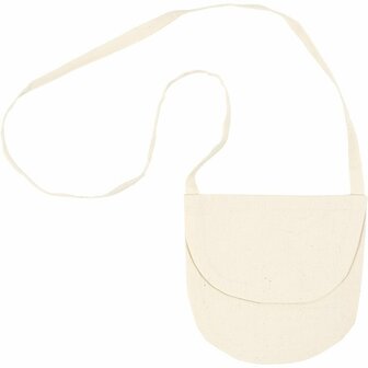 Schoudertas - Natuurlijke Katoenen Tas - DIY Projecten - Ideaal Voor Versieren - Bedrukbare Tas - Creatieve Stoffen - DIY Mode - Formaat 15x14 cm - Gewicht 110gr - 1 Stuk