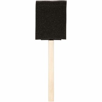 Schuimpenselen - DIY Foam Penselen - Schilderen Met Zwarte Penseel - Breedte 50mm - Set Van 10 Stuks