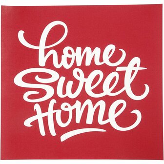 Screen stencil, home sweet home, 20x22 cm, 1 vel
