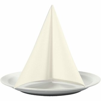 Servetten, off-white, afm 40x40 cm, 60 gr, 20 stuk/ 1 doos
