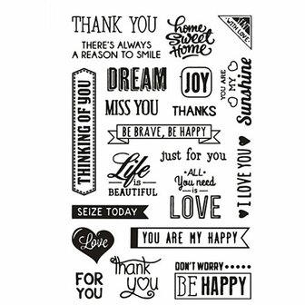 Silicone Stempels Engelse Teksten - Transparante Stempelset Voor Scrapbooking &amp; Kaarten Maken - DIY Stempels Voor Stempelblokken - Hobby &amp; Knutselmateriaal - 11x15,5 cm - 1 Vel