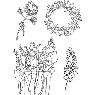 Silicone Stempels Lente - Clear Stamps - Scrapbooking Stempels - DIY Stempelset - Hobby Stempels - Kaarten Maken Stempels - Transparante Stempelset - 11x15,5 cm - 1 Vel