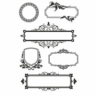 Silicone Stempels - Lijst- en Ornamenten Design - Vintage Stempels Voor DIY Creaties - Ideaal Voor Albums en Decoraties - Afmetingen 11x15,5 cm - 1 Vel