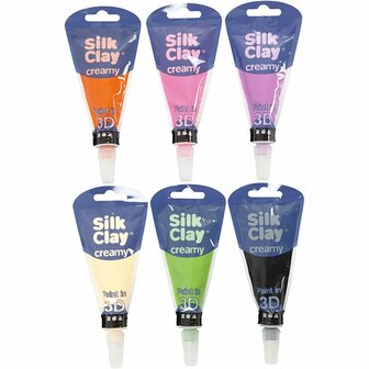 Silk Clay&reg; Creamy , extra kleuren, 6x35 ml/ 1 set