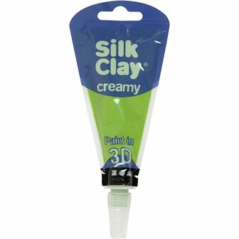 Silk Clay Creamy - Zelfhardende Klei - Lichtgroen - Spelen, Kleien - 35ml - Silk Clay - 1 stuk