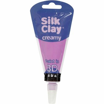 Silk Clay Creamy - Zelfhardende Klei - Neon Paars - Spelen, Kleien - 35ml - Silk Clay - 1 stuk