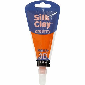 Silk Clay Creamy - Zelfhardende Klei - Oranje - Spelen, Kleien - 35ml - Silk Clay - 1 stuk