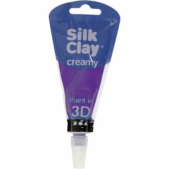 Silk Clay Creamy - Zelfhardende Klei - Paars - Spelen, Kleien - 35ml - Silk Clay - 1 stuk