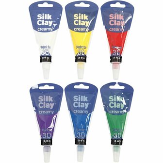 Silk Clay&reg; Creamy , standaardkleuren, 6x35 ml/ 1 set