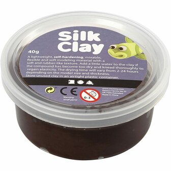 Silk Clay&reg;, bruin, 40 gr/ 1 Doosje