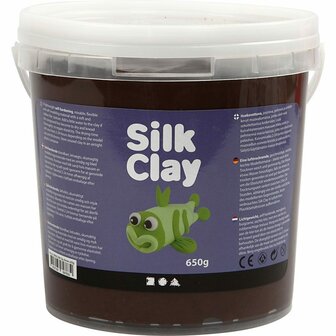 Silk Clay - Zelfhardende Klei - Bruin - Spelen, Kleien - 650gr - Silk Clay - 1 stuk