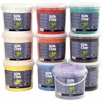 Silk Clay&reg;, diverse kleuren, 10x650 gr/ 1 doos