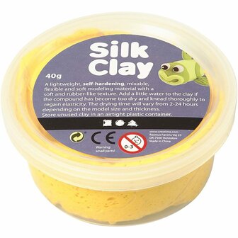 Silk Clay - Zelfhardende Klei - Geel - Spelen, Kleien - 40gr - Silk Clay - 1 stuk