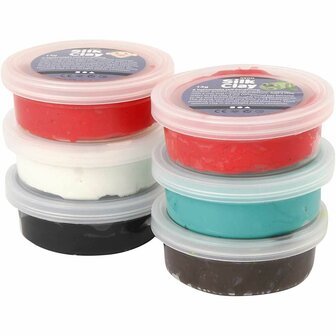 Silk Clay - Zelfhardende Klei - Kerst Verf - Spelen, Kleien - 14gr - Silk Clay - 6 stuks